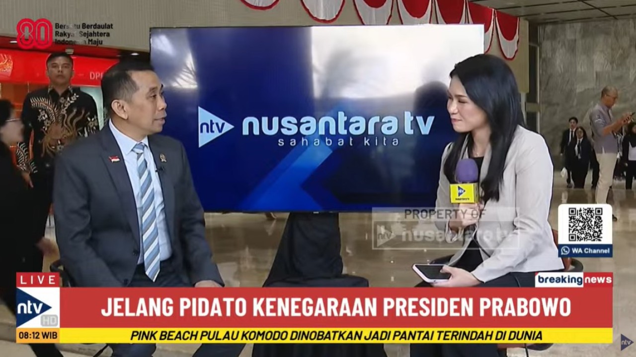 Anggota Komisi XI DPR RI dari Fraksi Gerindra, Kamrussamad dalam Breaking News Nusantara TV, Jumat, 15 Agustus 2025.