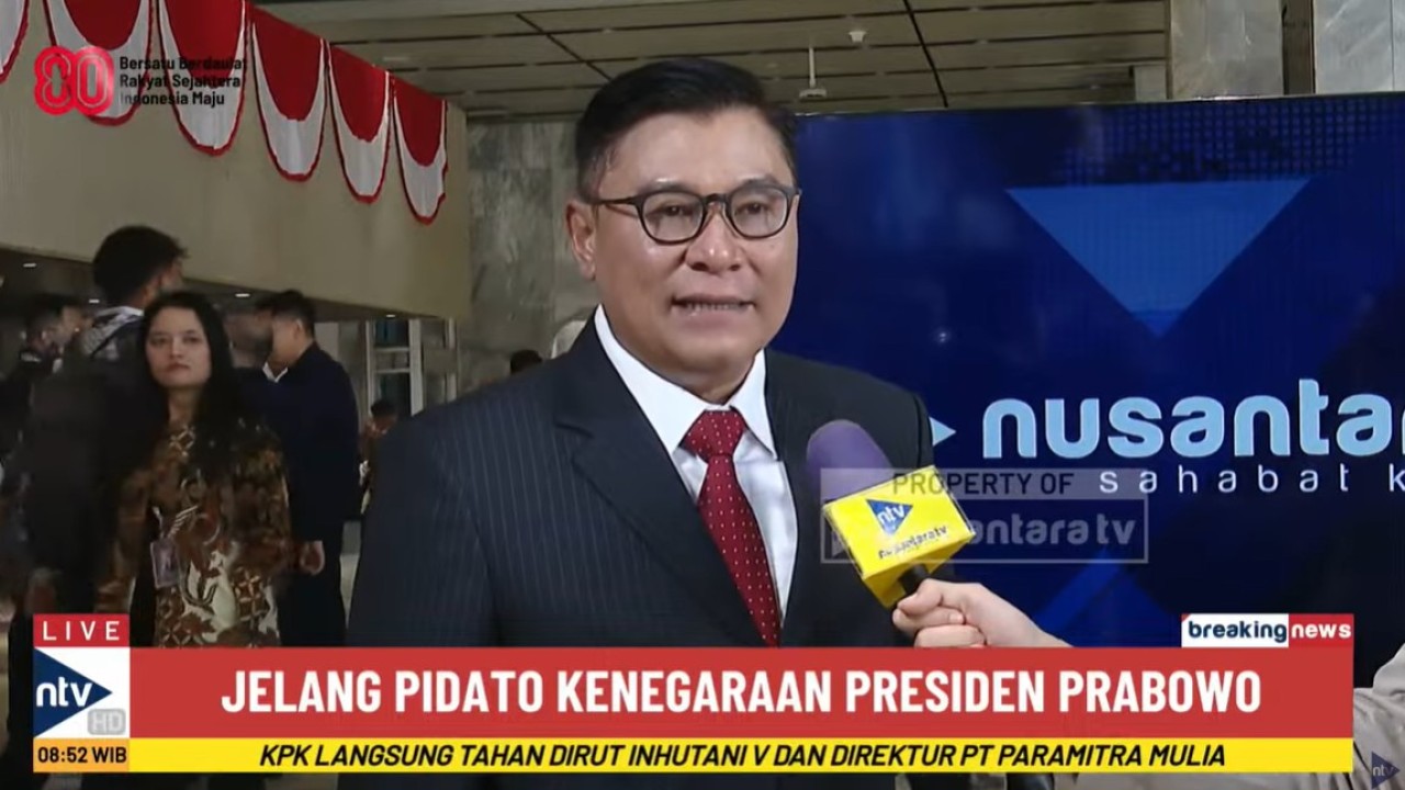 Anggota Komisi V DPR RI dari Fraksi Gerindra, Danang Wicaksana dalam Breaking News Nusantara TV, Jumat, 15 Agustus 2025.