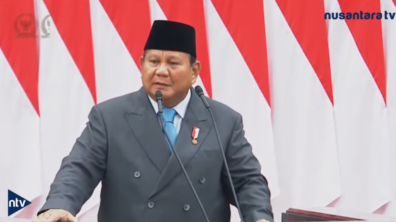 Presiden Prabowo Subianto memaparkan pidato tentang laporan kinerja lembaga-lembaga negara dan pidato kenegaraan dalam rangka HUT Ke-80 Kemerdekaan RI.