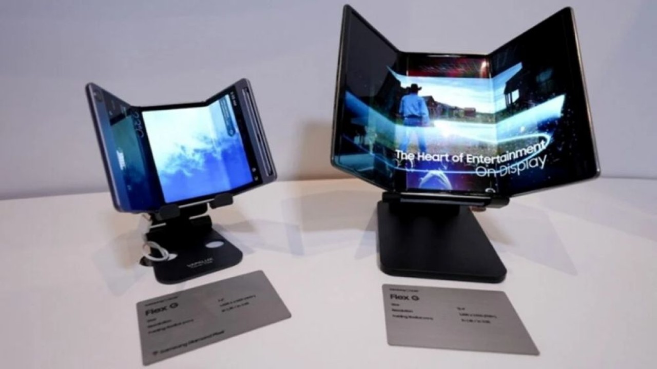 Perangkat lipat tiga layar Samsung disebut-sebut akan membawa pengalaman multitasking ke level berikutnya. (Foto: Istimewa via Gizmochina)