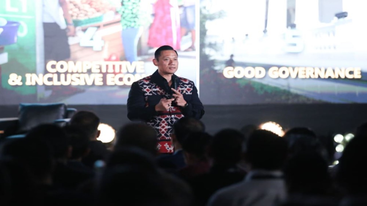 Menteri Koordinator Bidang Infrastruktur dan Pembangunan Kewilayahan, Agus Harimurti Yudhoyono (AHY) dalam forum Endgame Town Hall/Foto: Istimewa