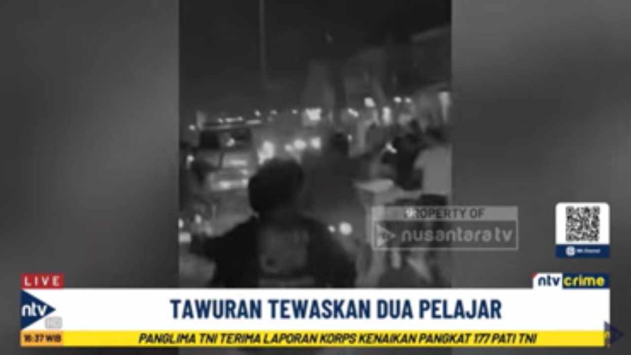 Dua kelompok remaja di Bekasi terlibat tawuran yang mengakibatkan dua orang tewas