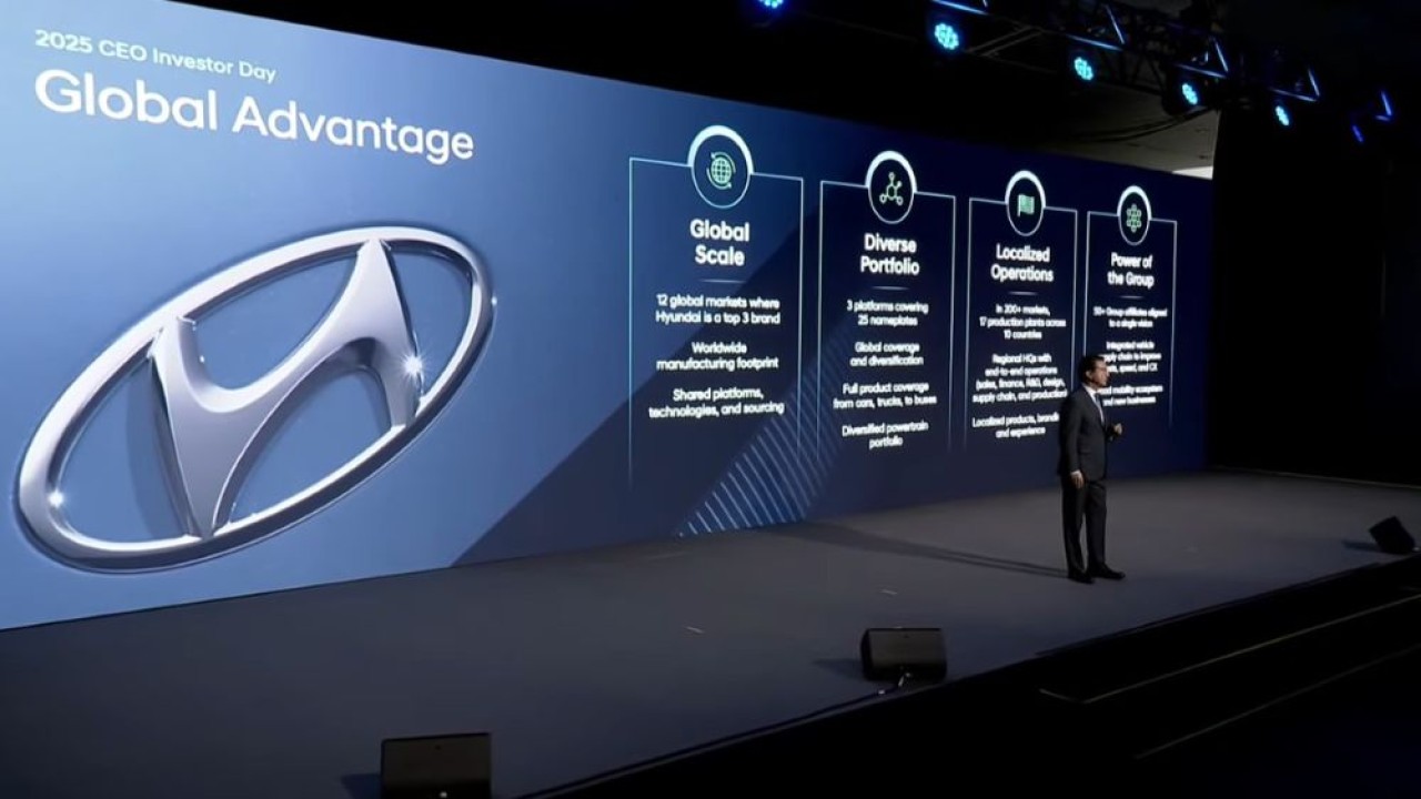 Hyundai mengumumkan rencana ambisius masa depan dalam acara pertemuan CEO Investor Day 2025. (Foto: Tangkapan layar YouTube HyundaiWorldwide)