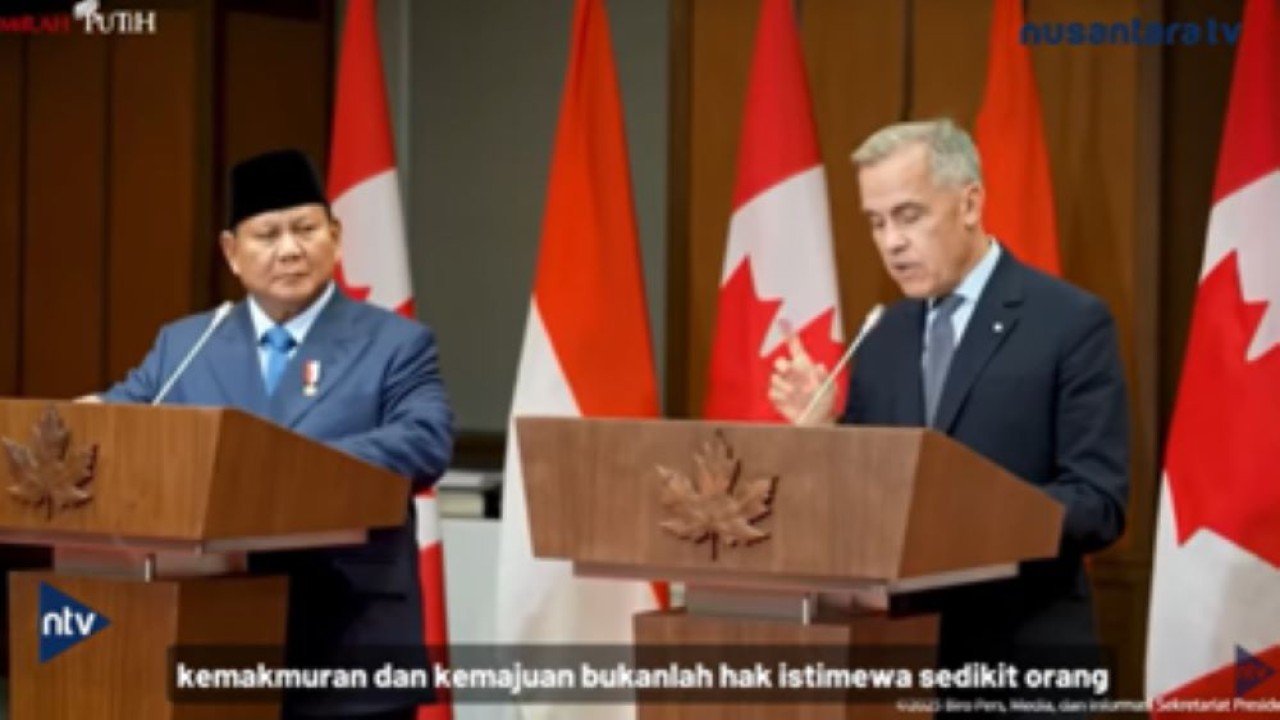 Presiden Prabowo Subianto dan PM Kanada Mark Carney