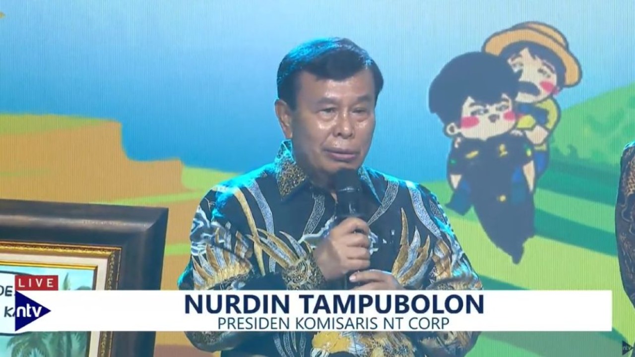 Presiden Komisaris NT Corp, Nurdin Tampubolon saat hadir dalam acara Abraham Live in Banten di Hall Nusantara 3, ICE BSD City, Kabupaten Tangerang, Banten, pada Senin, 29 September 2025.