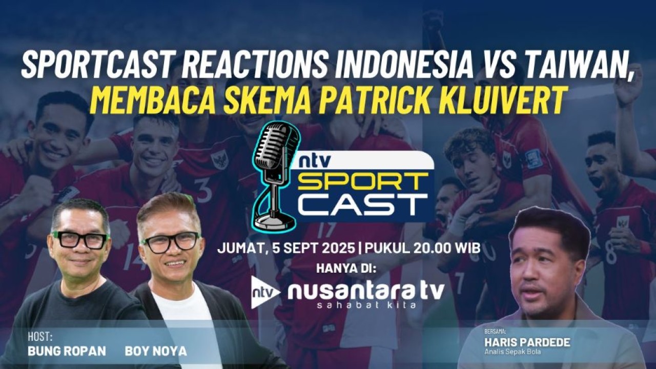 Saksikan program Sportcast pukul 20.00 WIB di Nusantara TV.
