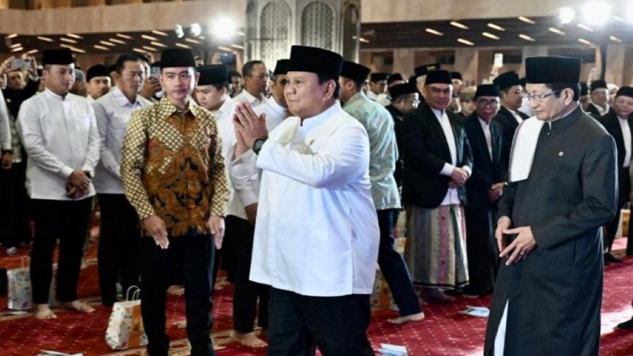 Presiden Prabowo Subianto menghadiri acara Peringatan Maulid Nabi Muhammad SAW 1447 H di Masjid Istiqlal, Jakarta, Kamis, 4 September 2025. (Foto: BPMI Setpres/Cahyo)