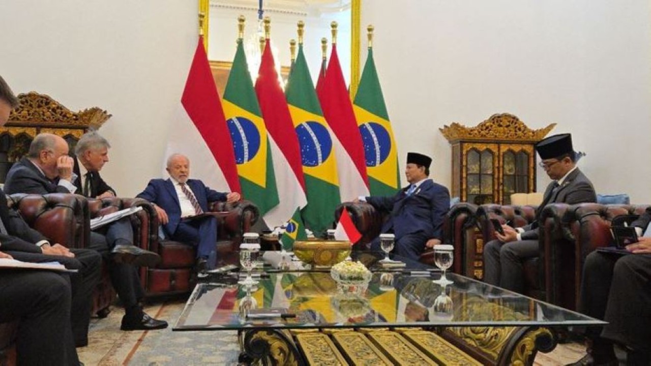 Presiden RI Prabowo Subianto dan Presiden Brasil Lula da Silva (NTVnews)