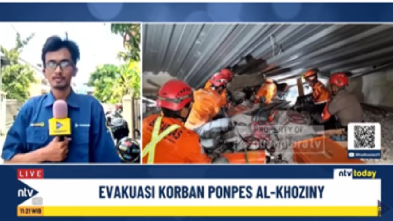 Tim SAR masih terus berupaya mengevakuasi puluhan santri yang masih terjebak di bawah reruntuhan bangunan musala Ponpes Al Khoziny, Sidoarjo