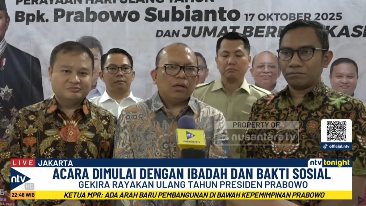 Gekira menggelar ibadah syukur dan kegiatan Jumat Berbagi Kasih untuk merayakan ulang tahun ke-74 Presiden Republik Indonesia, Prabowo Subianto.