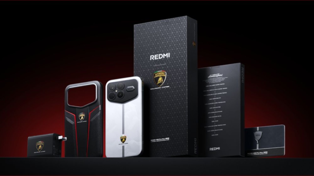 Redmi K90 Pro Max Automobili Lamborghini Squadra Corse Champion Edition. (Foto: Istimewa via Gizmochina)