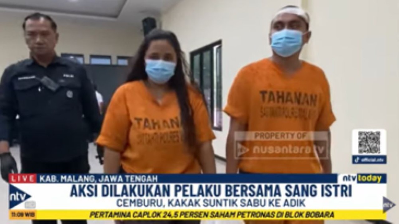 Pasutri di Malang ditangkap polisi karena menyuntikkan narkoba ke adik kandung