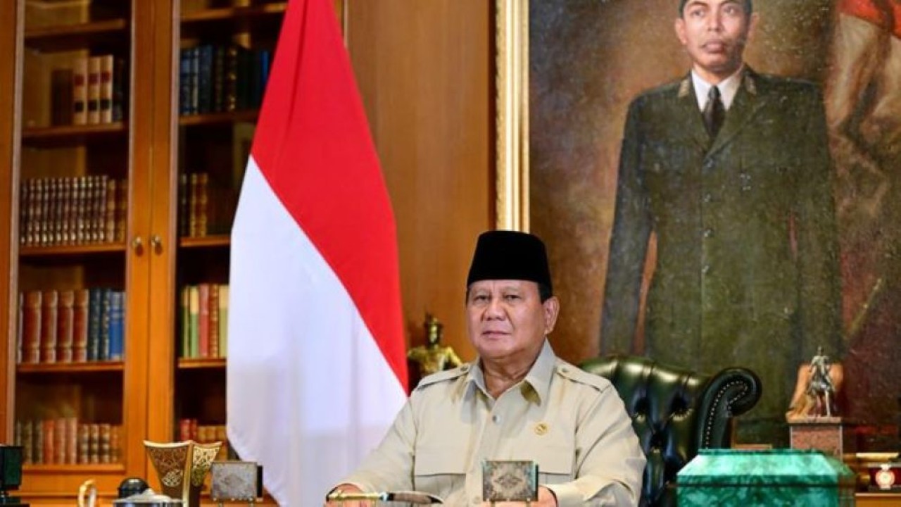 Prabowo Subianto menyampaikan ucapan selamat Hari Santri Nasional Tahun 1447 Hijriah (Sekretariat Presiden)