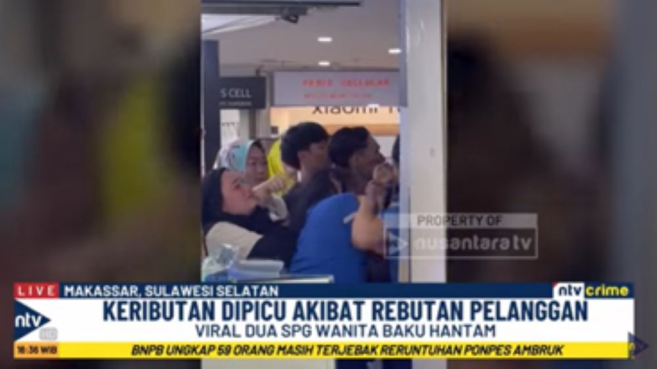 Dua SPG konter HP di Kota Makassar terlibat duel gegara rebutan pelanggan