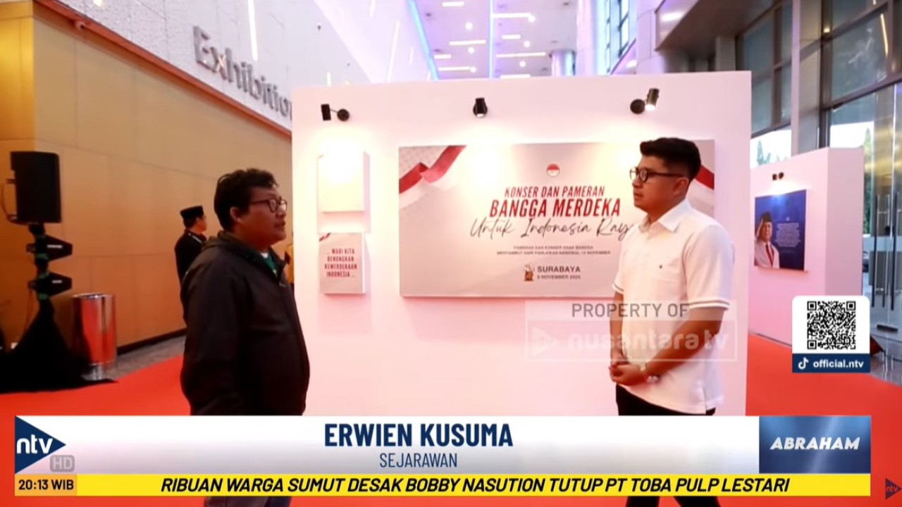 Sejarawan Erwien Kusuma dalam program "Abraham" edisi spesial Hari Pahlawan: "Menjaga Api Pahlawan", Senin, 10 Novemver 2025.