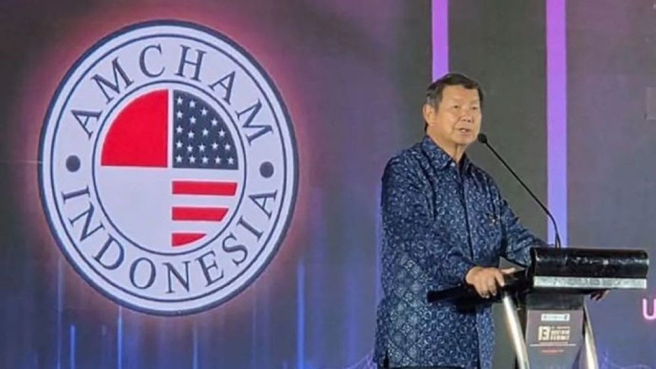 Utusan Khusus Presiden untuk Iklim dan Energi Hashim Djojohadikusumo dalam acara 13th US-Indonesia Investment Summit di Jakarta, Senin, 17 November 2025. ANTARA/Bayu Saputra/pri