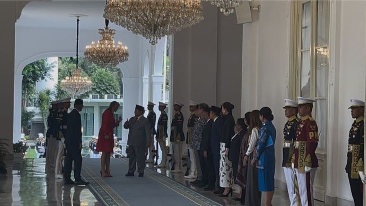 Ratu Maxima diterima langsung oleh Presiden Prabowo di Istana Merdeka (NTVnews.id)