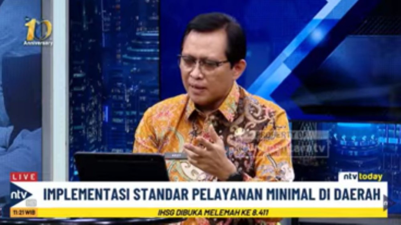 Dirjen Bina Pembangunan Daerah Kemendagri Restuardy Daud dalam dialog NTV Today di Nusantara TV