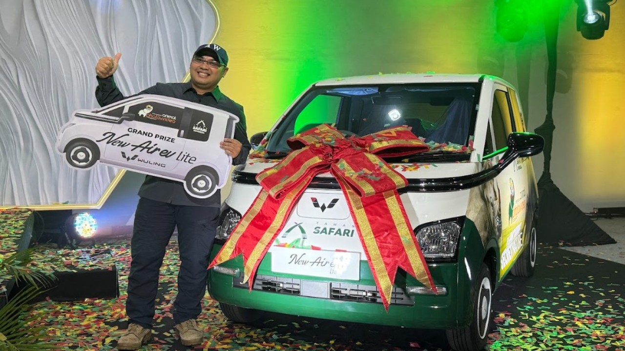 Taman Safari Indonesia umumkan pemenang utama IAPVC 2025 berhadiah Wuling New Air ev Lite. (Foto: Istimewa)