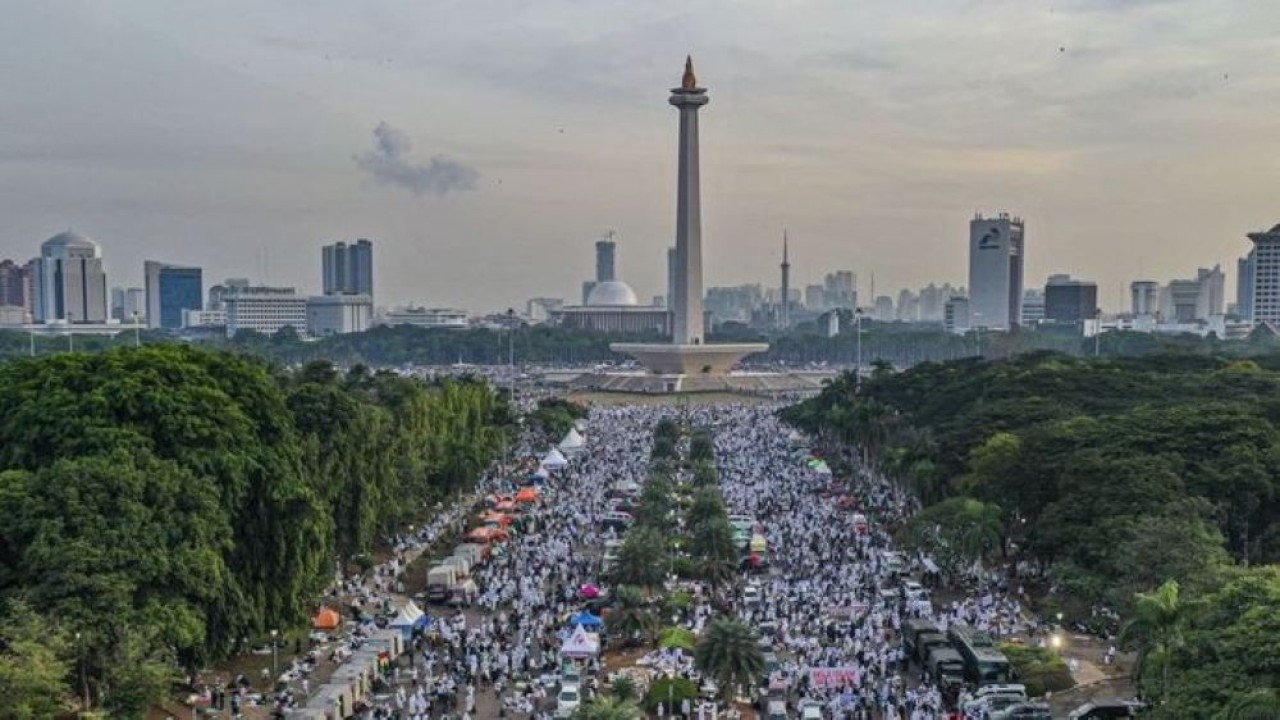 Reuni 212 pada tahun 2019. (Antara)