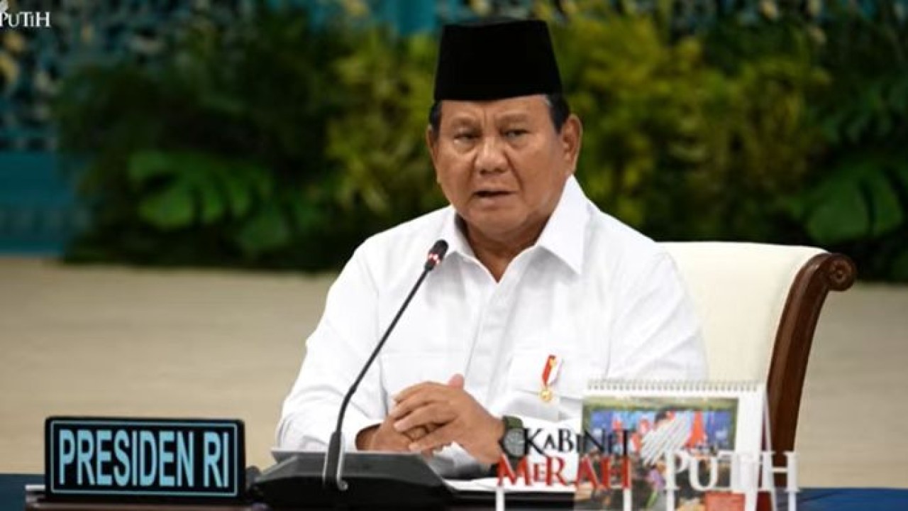 Presiden Prabowo Subianto Presiden Prabowo Subianto (Youtube Sekretariat Presiden)