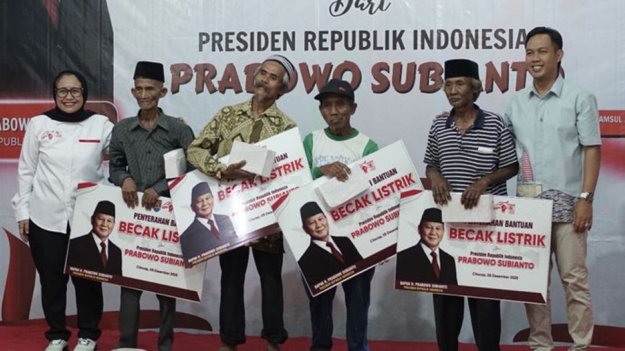 Becak Listrik dari Presiden Prabowo Subianto. (Foto: Istimewa)