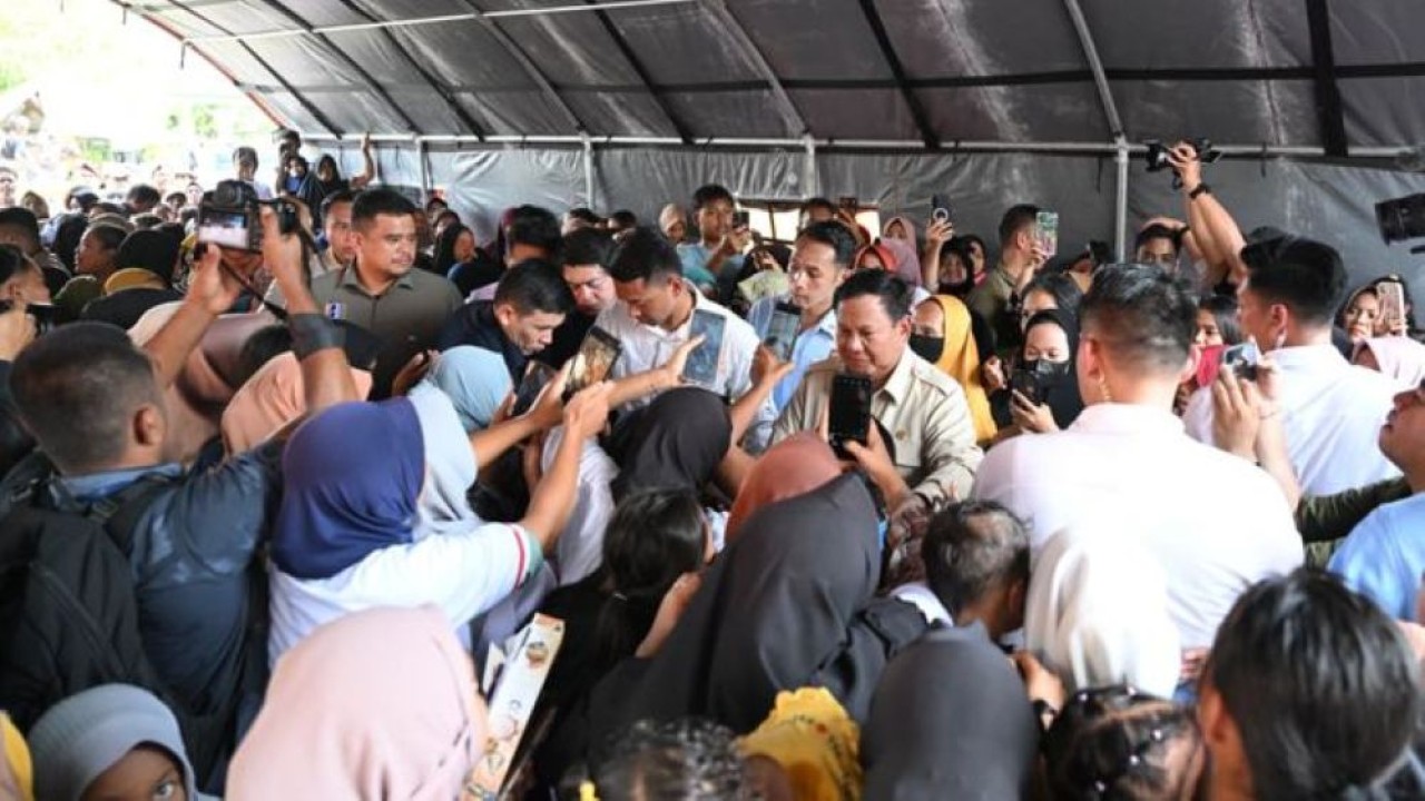 Presiden Prabowo Subianto di Sumatera Utara. (Foto: Setpres)