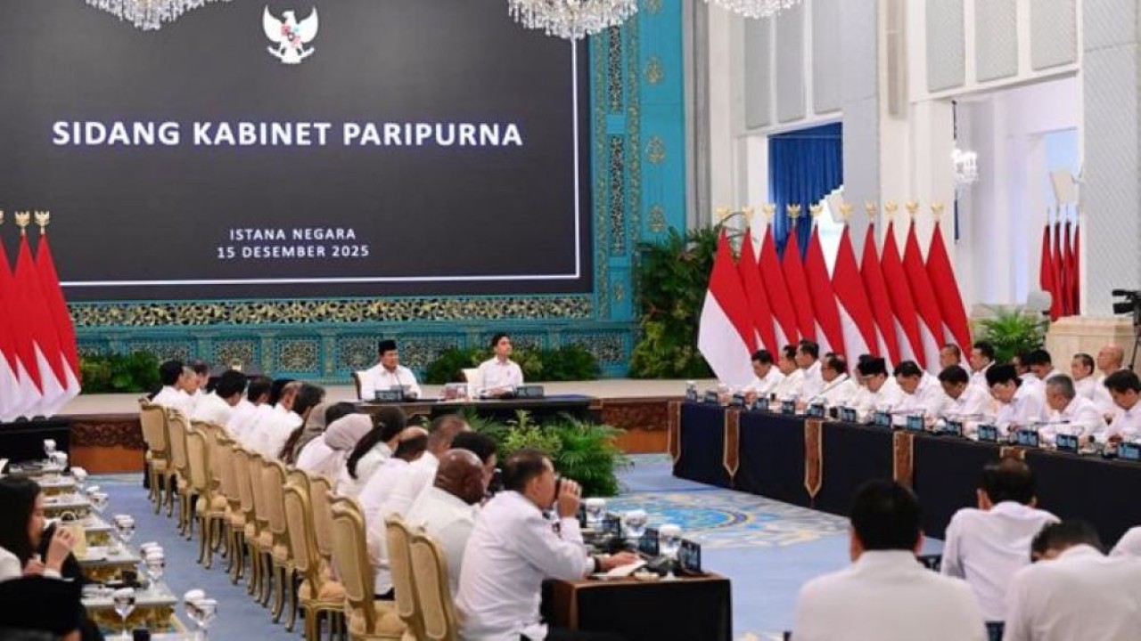 Presiden Prabowo Subianto Pimpin Langsung Sidang Kabinet Paripuna di Istana Negara. (Foto: Setpres)