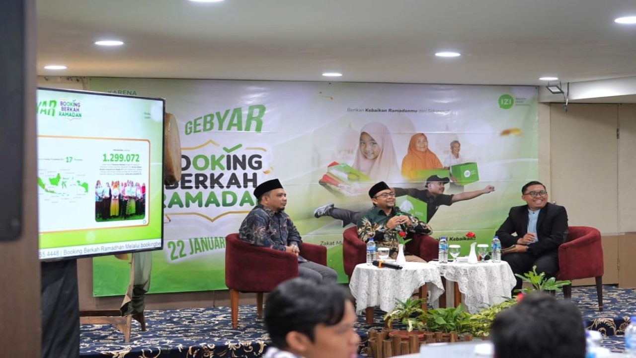 Inisiatif Zakat Indonesia (IZI) meluncurkan kembali program Booking Berkah Ramadan (BBR) 1447 H/ist