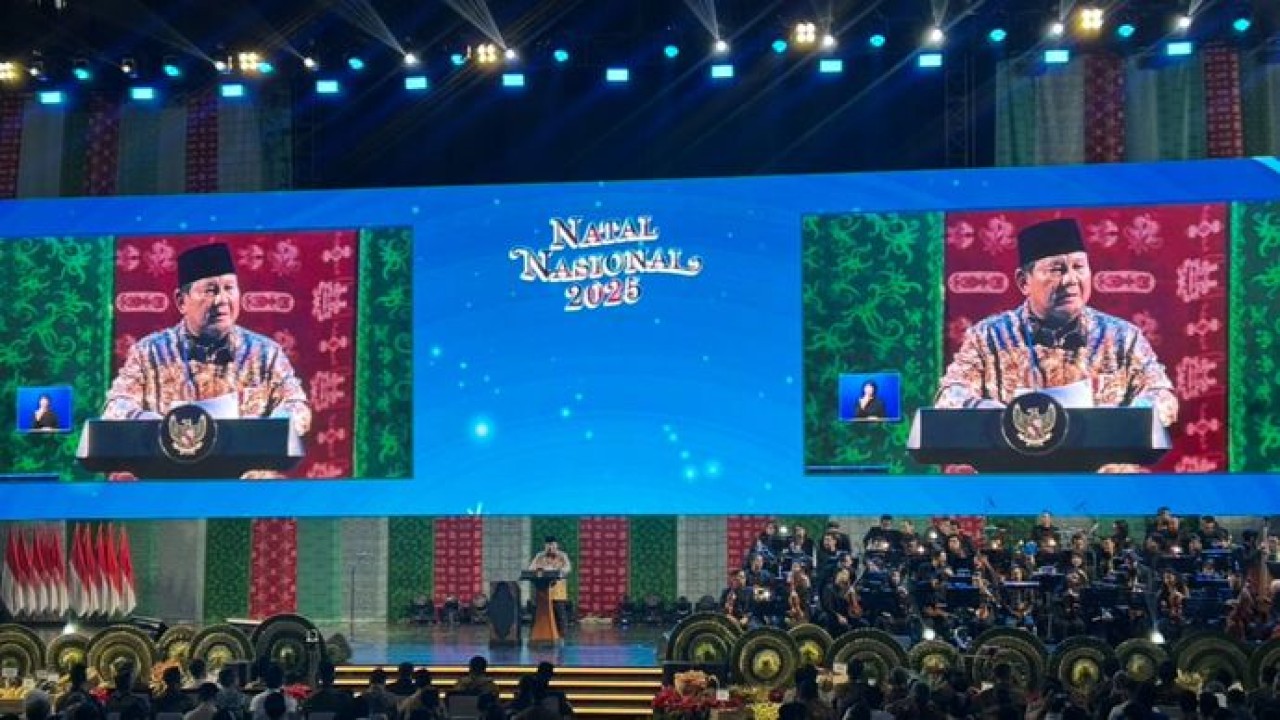Prabowo Subianto di Natal Nasional (NTVnews)
