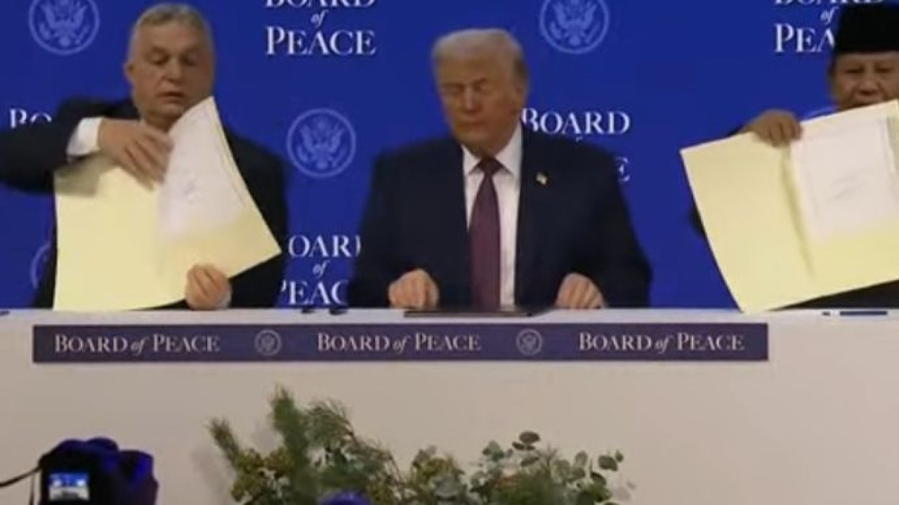 Prabowo Subianto tandatangani piagam bergabung dalam Dewan Perdamaian (Istimewa)