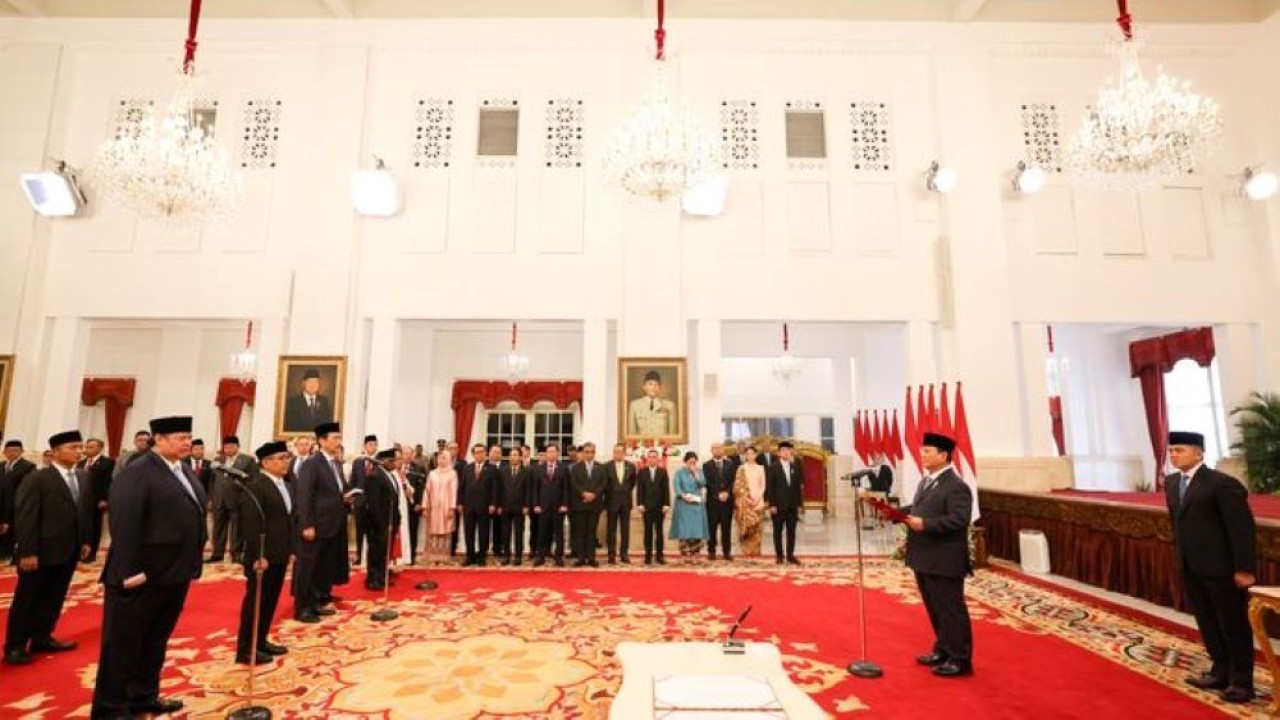 Presiden Prabowo lantik Menteri Kabinet Merah Putih (Istimewa)
