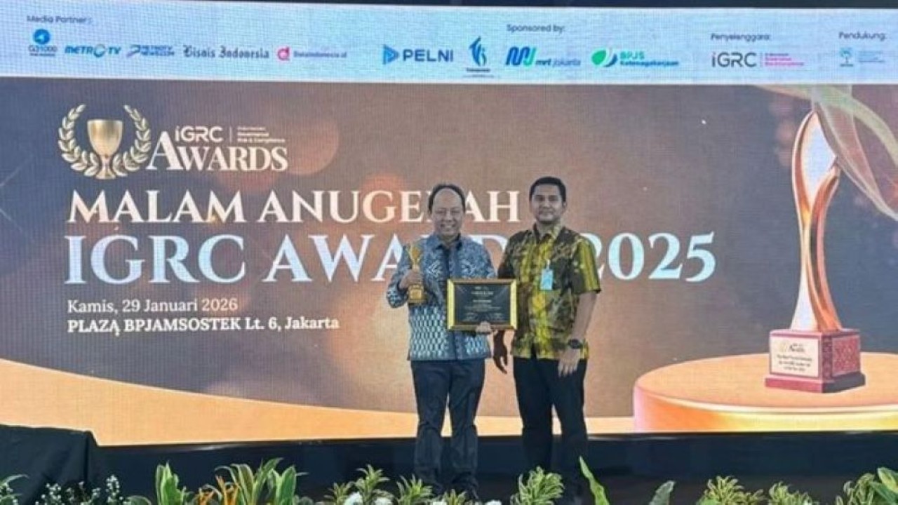 Foto BRI Insurance menerima penghargaan IGRC (Indonesian Governance Risk Compliance) Awards 2026. (ANTARA/HO-BRI Insurance) (Antara)