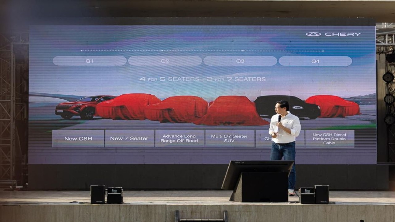 Chery Indonesia menyiapkan peluncuran produk baru yang terdiri dari lini Chery Super Hybrid (CSH), kendaraan listrik murni (EV), dan mesin bensin (ICE). (Foto: Dok/Istimewa)