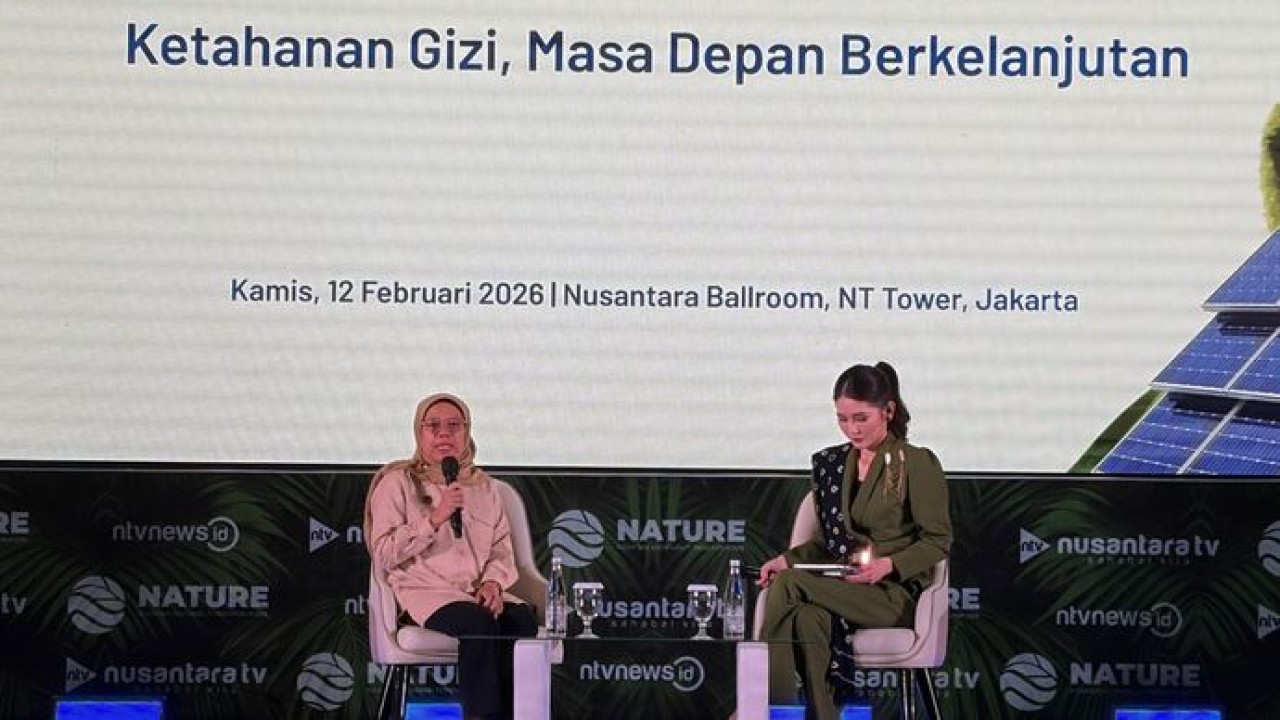 Dewan Pakar BGN, Prof. Ikeu Tanziha, MS dalam forum Nusantara Sustainability Trend Forum (NATURE) 2026. (Ntvnews/Dedi)