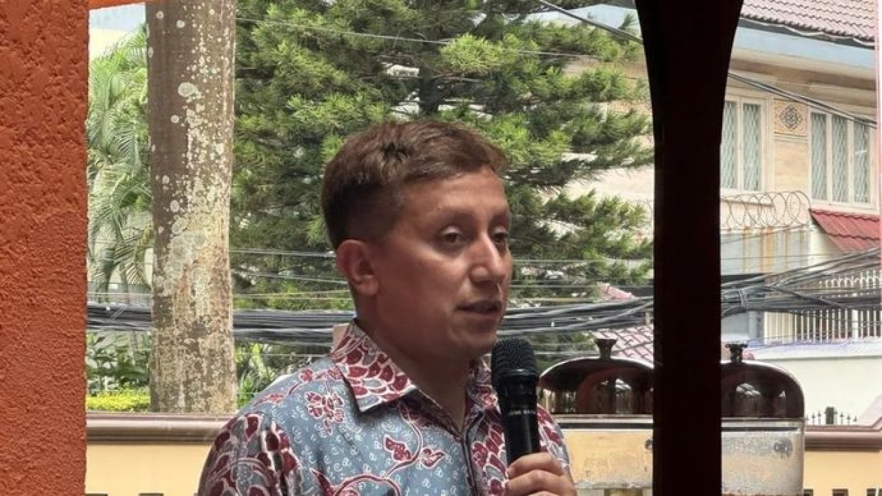 Juru bicara Kementerian Luar Negeri (Kemlu) RI Vahd Nabyl A. Mulachela berbicara di Media Gathering di Jakarta, Selasa, 10 Februari 2026. (ANTARA/Cindy Frishanti) (Antara)