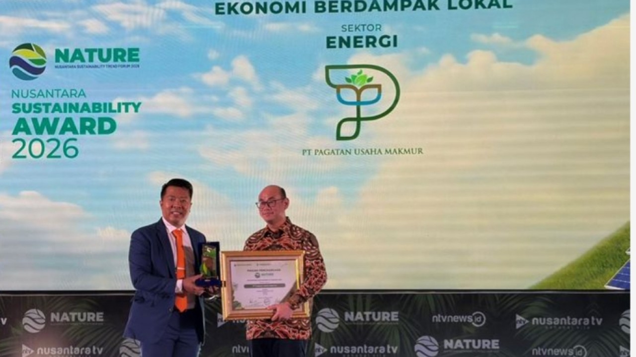 PT Pagatan Usaha Makmur Raih Nusantara Sustainability Award 2026, Dorong Ekonomi Lokal di Sektor Energi (Ntvnews/Dedi)