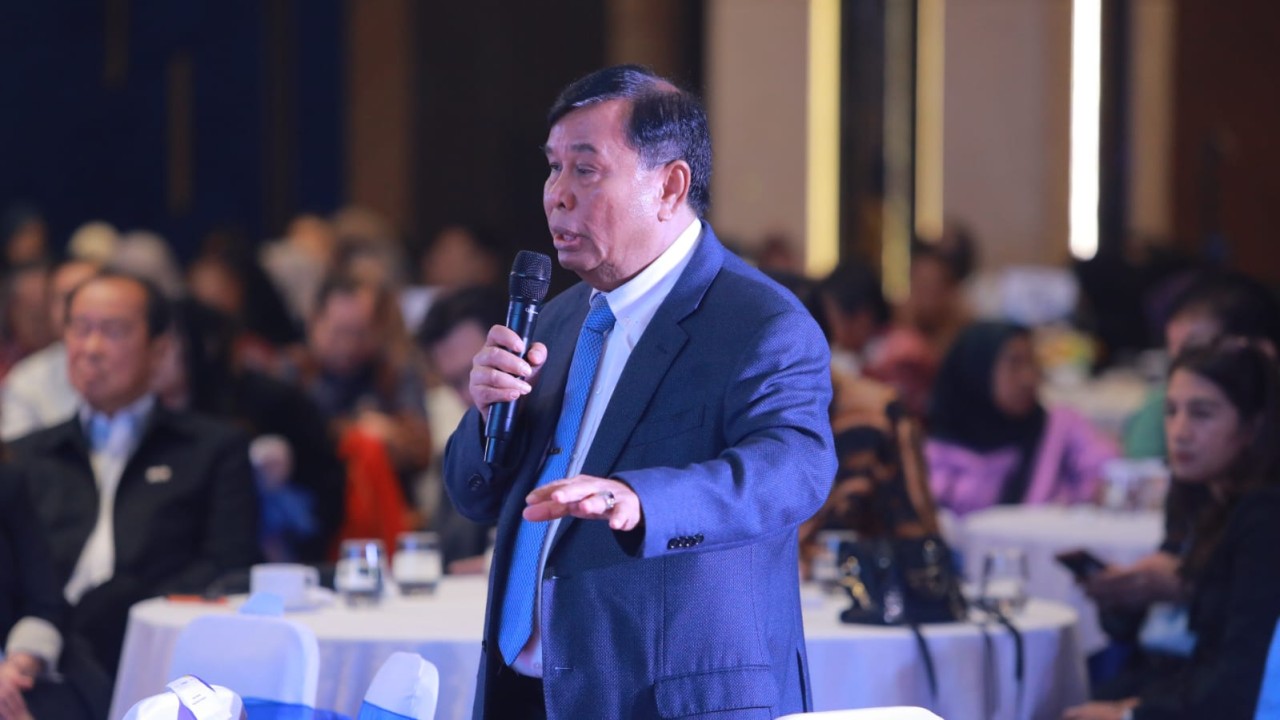 Presiden Komisaris NT Corp Nurdin Tampubolon dalam forum Nusantara Economic Outlook 2026