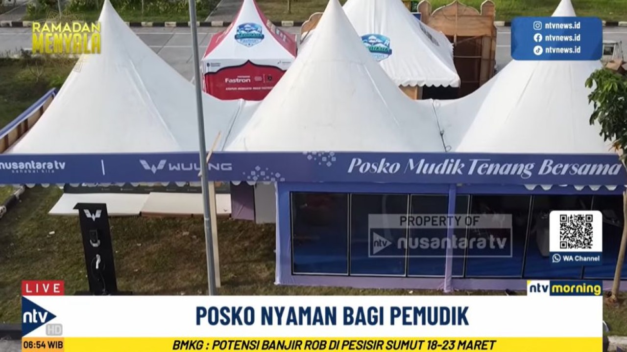 Nusantara TV berkolaborasi dengan Wuling Motors Indonesia menghadirkan posko mudik di Rest Area KM 575A Tol Solo–Ngawi, Kabupaten Ngawi, Jawa Timur.
