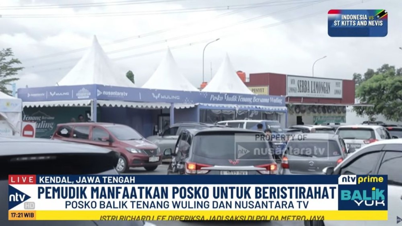 Posko Balik Tenang Nusantara TV yang berkolaborasi dengan Wuling Motors Indonesia hadir sebagai "oase" bagi para pemudik di jalur Tol Semarang-Batang.