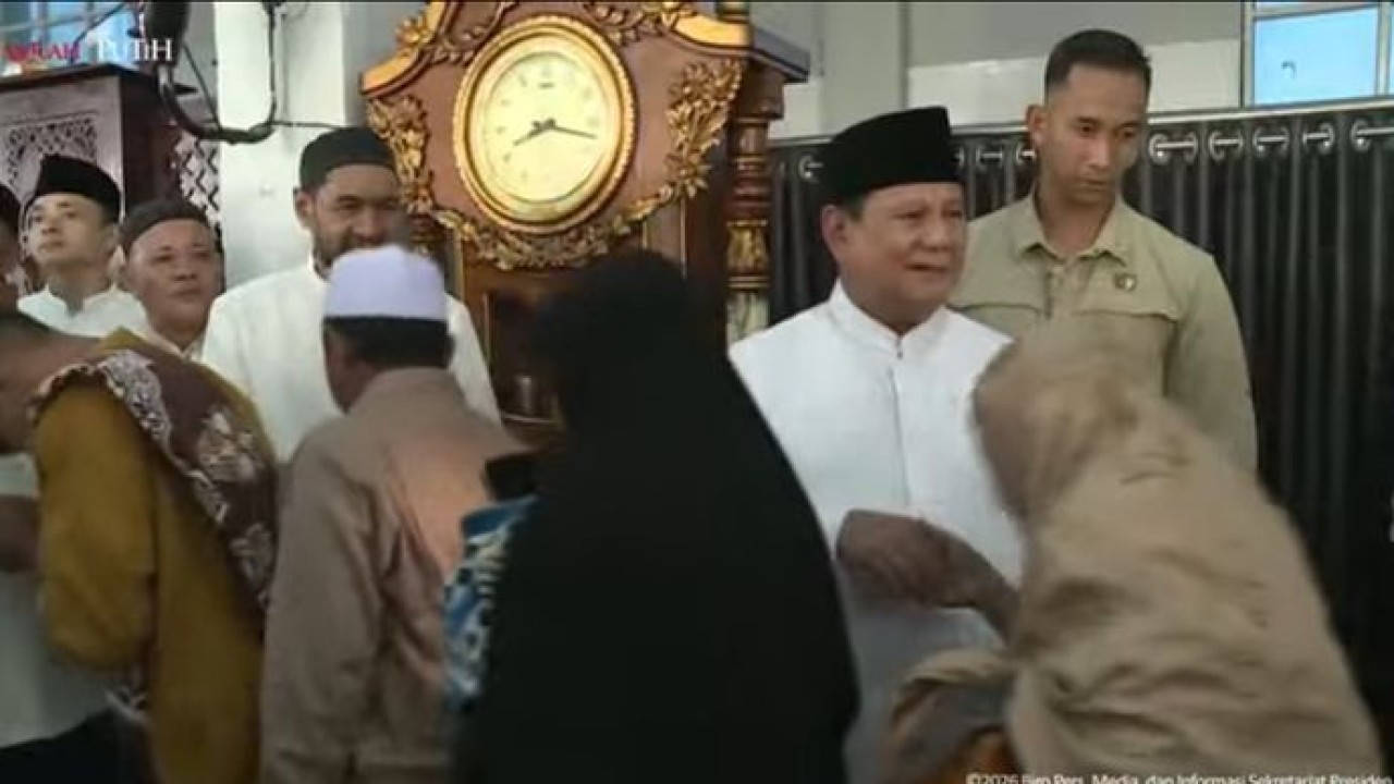 Prabowo Subianto di Aceh Tamiang (Tangkapan Layar)