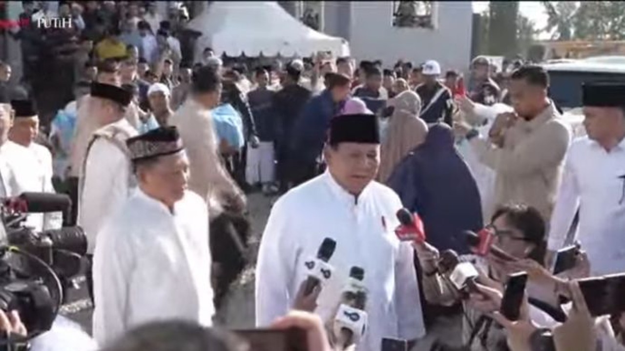 Prabowo Subianto di Aceh Tamiang (Tangkapan Layar)