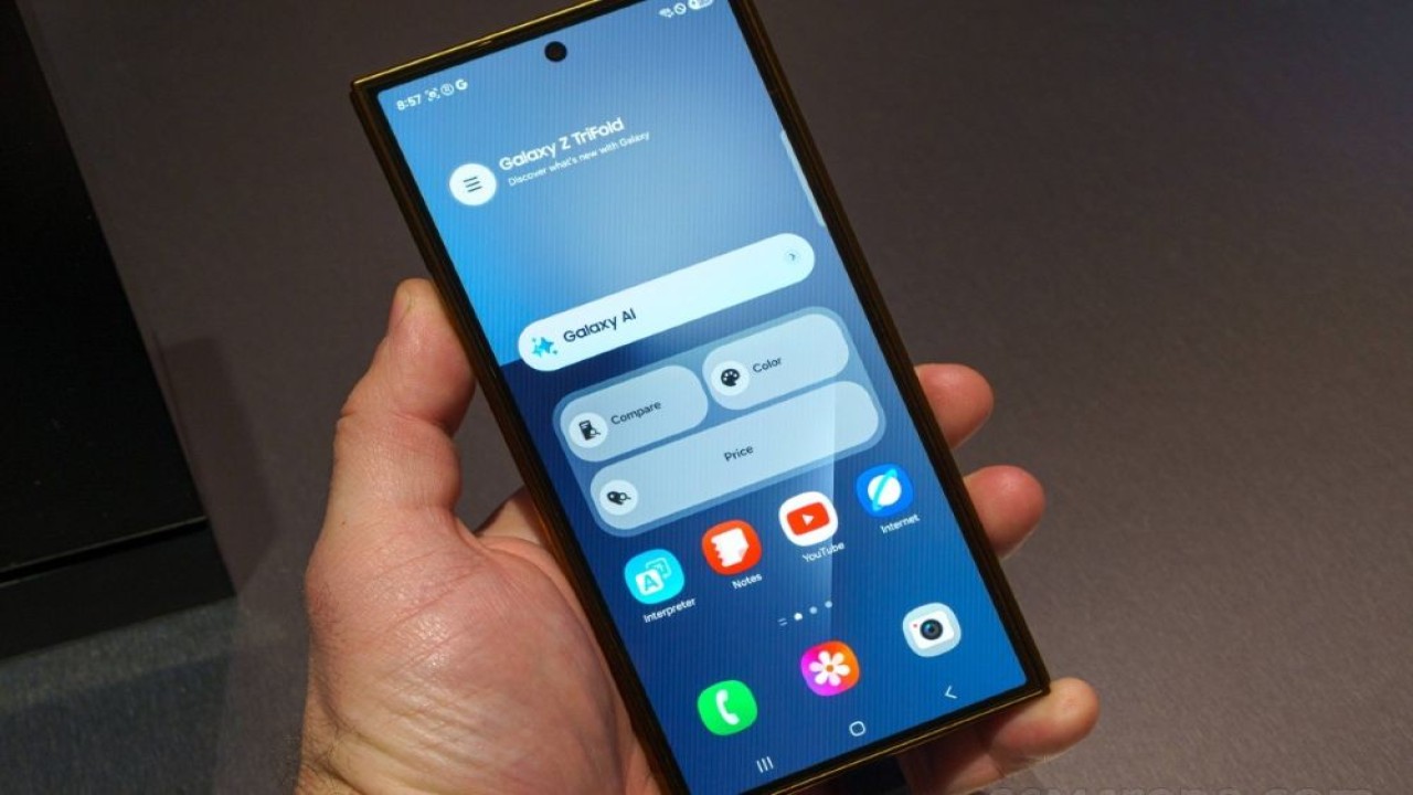 Samsung Galaxy Z TriFold. (Foto: Istimewa via GSM Arena)
