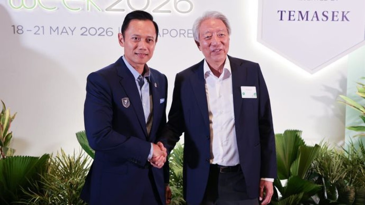 AHY bersama Chairman Temasek, Teo Chee Hean. (Kemenkoinfra)