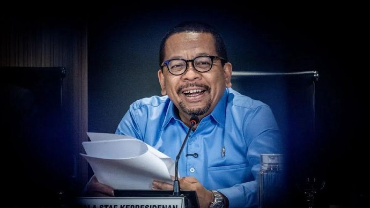 Kepala Staf Kepresidenan (KSP) Muhammad Qodari memberikan keterangan pers di Gedung Bina Graha, Kompleks Istana Kepresidenan, Jakarta, Rabu 22 April 2026. ANTARA FOTO/Bayu Pratama S./kye (Antara)