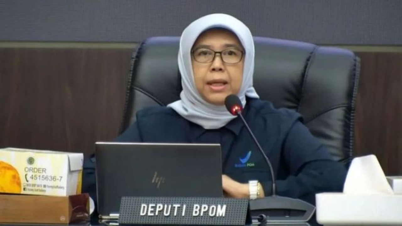 Deputi Bidang Pengawasan Pangan Olahan Badan Pengawas Obat dan Makanan (BPOM) Elin Herlina dalam Rapat Koordinasi Pengendalian Inflasi Daerah Tahun 2026 di Jakarta, Senin (18/5/2026). ANTARA/HO - BPOM (Antara)