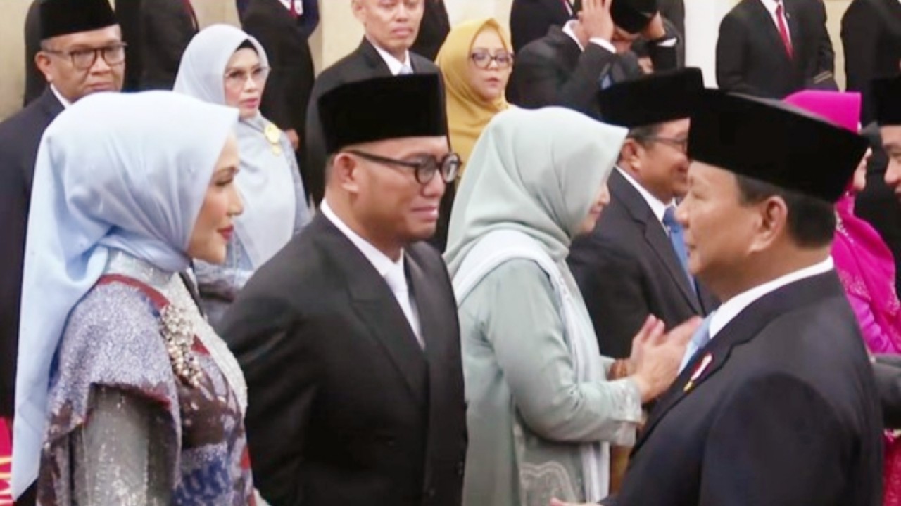 Wakil Menteri Haji dan Umrah, Dahnil Anzar Simanjuntak saat dilantik oleh Presiden Prabowo Subianto/Ist