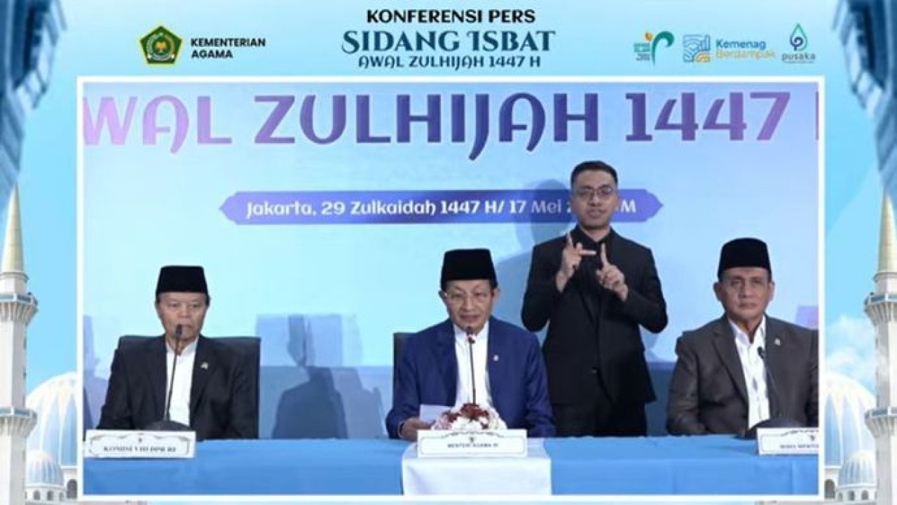 Sidang isbat Idul Adha 2026 (YouTube Kemenag RI)