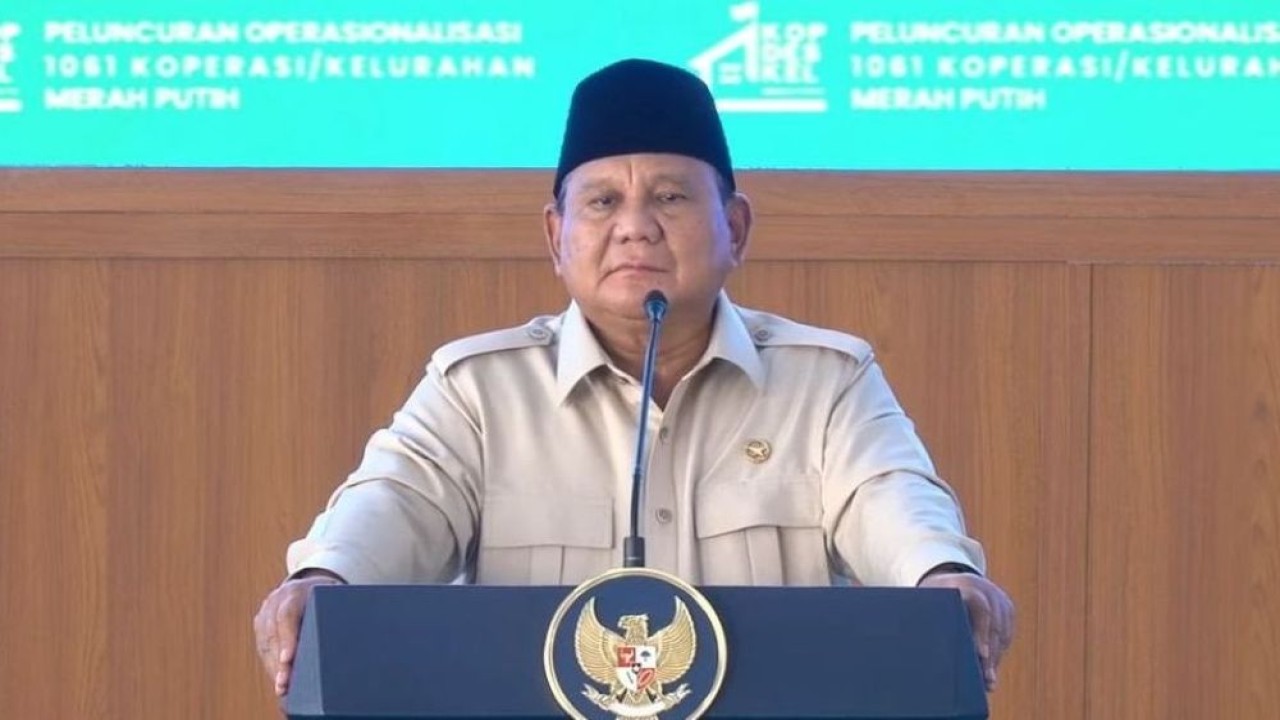 Presiden Prabowo Subianto meresmikan operasional 1.061 Koperasi Desa/Kelurahan Merah Putih dalam agenda nasional yang digelar di Kabupaten Nganjuk, Jawa Timur, Sabtu (16/5/2026). (Foto: Istimewa)
