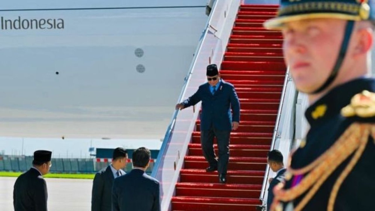Presiden Prabowo Subianto tiba di Bandara Orly, Paris, Republik Prancis, pada Selasa, 26 Mei 2026, sekitar pukul 10.00 waktu setempat (WS). (Foto: Setpres)